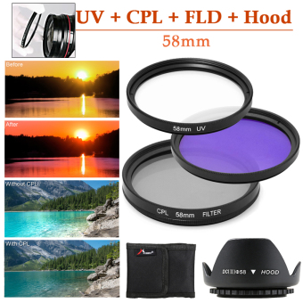 Kopral Sinar UV Filter FLD Kap Lensa 58mm For Canon EOS