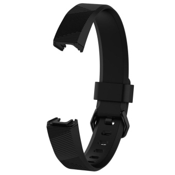 Gambar Large Replacement Wrist Band Silicon Strap Clasp For Fitbit Alta HR Watch BK   intl