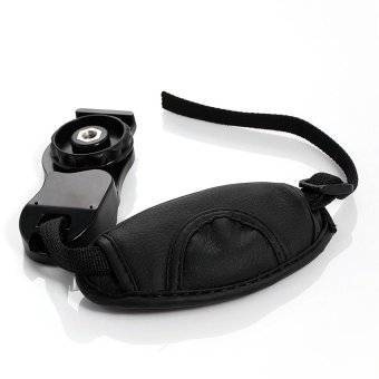 Gambar Leather strap Hand for SLR Digital Camera   Tali Tangan Kamera  Hitam