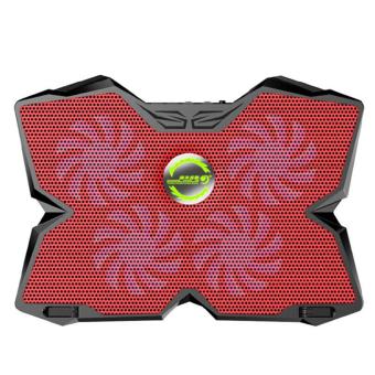Gambar leegoal KOBWA Laptop Cooler Cooling Pad Stand Ultra quiet Gaming Notebook Cooler For 15.6 17 Inch Laptops With 1200 RPM 4 Fans, Dual USB Port And Multi Tilt Angle Option.(red)   intl