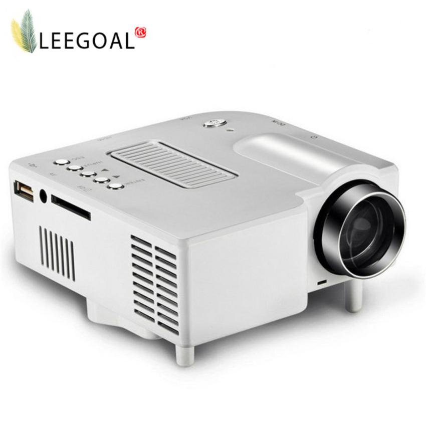 image: Leegoal Rumah Theater UC30 Portable 1200 Lumens 1080 P HD LCD HDMI USB Musicluvr Mini LED Proyektor Beamer