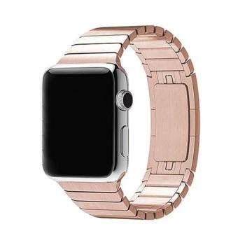 Gambar leegoal Stainless Steel Watchband + Adapters For 42mm For IWatchApple Watch Sport Edition Wrist (Rose Gold)