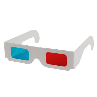 Gambar Leegoal Unisex Putih Penuh Anaglyph Bingkai Karton 3D Kacamata (RedBlue, Set 10)   International