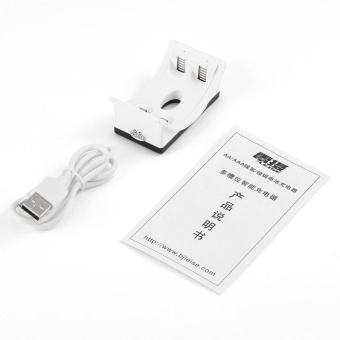 Gambar LEISE White 2 Slots Smart USB Battery Charger for AA   AAA Ni MH Batteries White   intl
