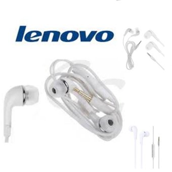 Gambar Lenovo Handsfree Stereo Voice HD White Original   Putih