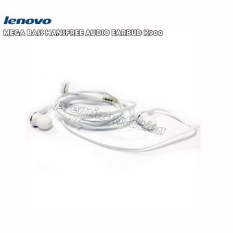 Gambar Lenovo Hansfree   Headset K900 Super Bass Audio Earbud Earphones Seluruh Type Handphones   Putih