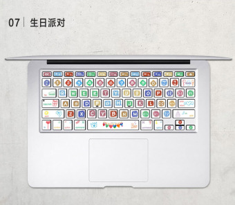 Gambar Lenovo v310 15isk notebook komputer kartun stiker keyboard membran