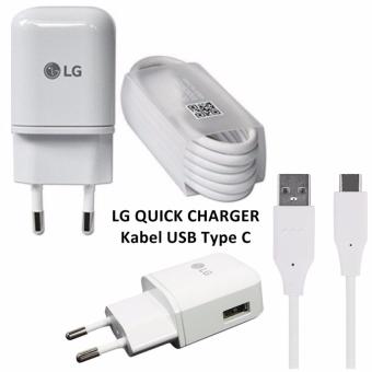 Gambar LG Original Quick Charger + Kabel Type C USB Fast Charging   Putih