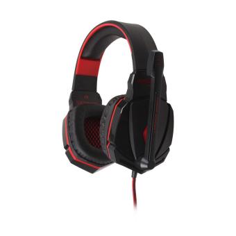 Gambar linxing Each Professional 3.5mm Stereo Noise Canelling PC LaptopGaming Headset Headphone with Microphone HiFi Driver (Black Red)