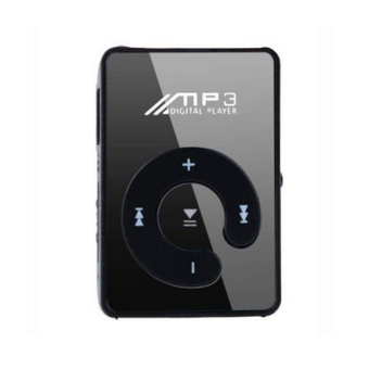 Gambar LoveSport cermin Mini klip Digital USB Mp3 pemutar musik mendukunghingga 8 GB SD kartu TF (hitam)   International