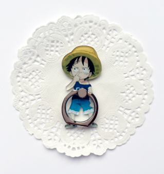 Gambar Luffy lucu stiker tongkat on iklan ponsel gesper cincin braket