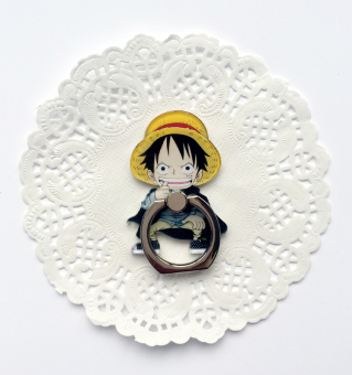 Gambar Luffy lucu stiker tongkat on iklan ponsel gesper cincin braket