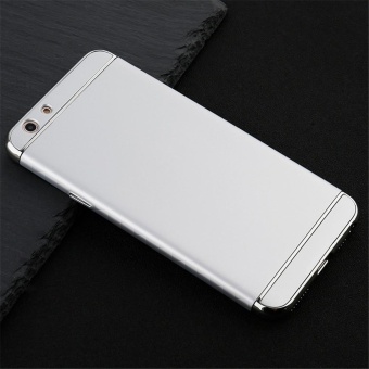 Gambar Luxury 360 derajat perlindungan Hard PC Mobile casing 3 in 1 ponsel case untuk OPPO F1 S