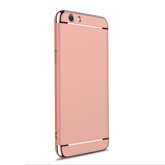 Gambar Luxury 360 derajat perlindungan Hard PC Mobile casing 3 in 1 ponsel case untuk OPPO F1 S