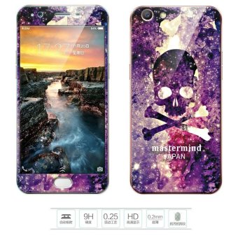 Gambar Luxury 3D Painting Front+Back Full Case Cover Color Tempered GlassCase For OPPO A57 5.2\