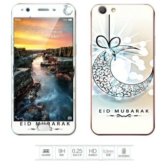 Gambar Luxury 3D Painting Front+Back Full Case Cover Color Tempered GlassCase For OPPO A57 5.2\