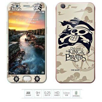 Gambar Luxury 3D Painting Front+Back Full Case Cover Color Tempered GlassCase For OPPO A57 5.2\