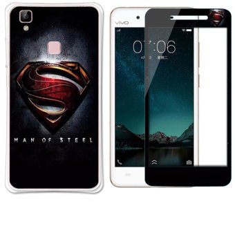 Gambar Luxury 3D Painting Front+Back Full Case Cover Color Tempered GlassCase For Vivo V3   V3L 5.0\