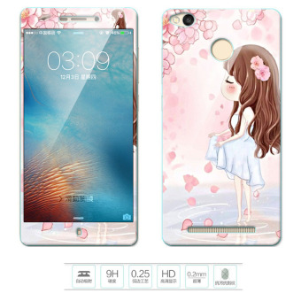 Luxury 3D Painting Front+Back Full Case Cover Color Tempered GlassCase For Xiaomi Redmi 3