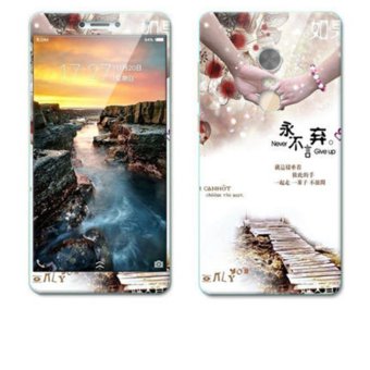 Gambar Luxury 3D Painting Front+Back Full Case Cover Color Tempered GlassCase For Xiaomi Redmi Note 4X Screen Protector Film (Color 2)  intl