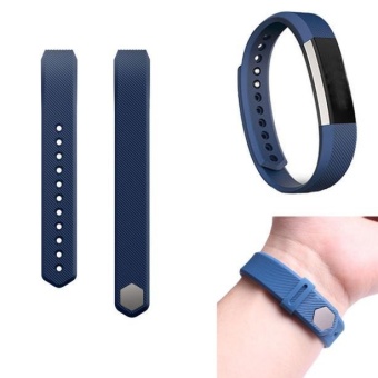 Gambar Luxury Silicone Watch Replacement Band Strap + Band Clasp ForFitbit Alta   intl
