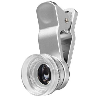 Gambar Macro 6X Fixed Focus Microscope Camera Lens for Smartphones(Silver) (Intl)
