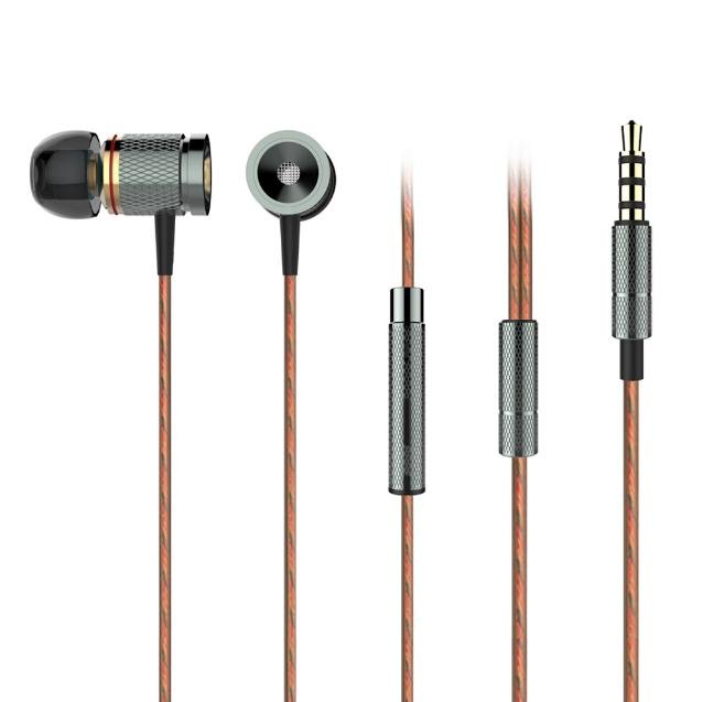 Magnetic movement headphones wire in ear headphones metal sports headphones with wheat type: headset headphone type: in-ear headphone plug diameter: 3.5mm Black - intl