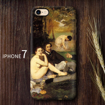 Gambar Manet iPhone7 7 ditambah MJH seni matte cangkang keras ponsel shell