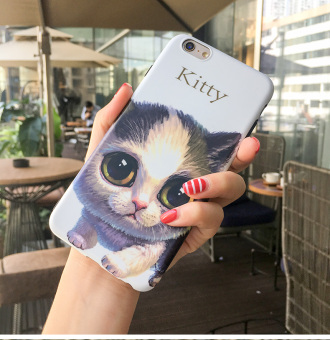 Gambar Mata besar kucing iPhone7 7Plus lucu Apple telepon shell