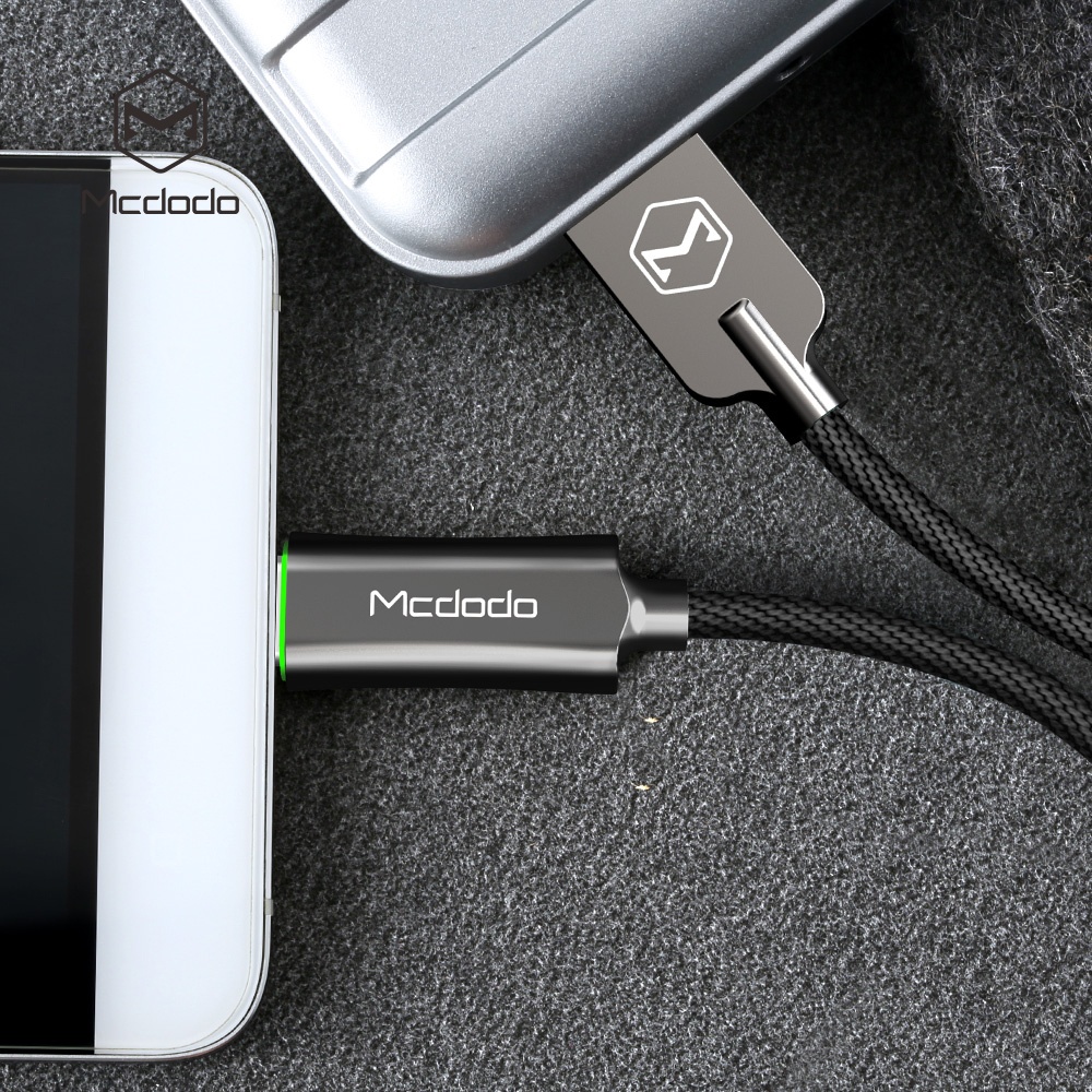 Mcdodo Type-C Auto Disconnected Quick Charge Nylon Fabric Data lineCable 1M(Blue/