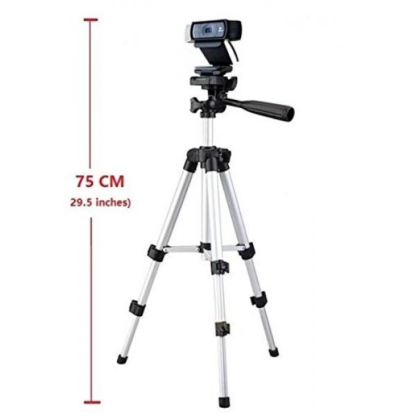 Medium Camera Tripod Mount Holder Berdiri untuk Logitech Webcam C930 C920 C615-Silver-Intl