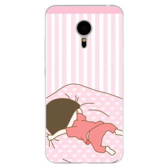 Gambar Meizu pro5 pro6plus lucu chibi maruko gadis lanyard telepon shell soft cover