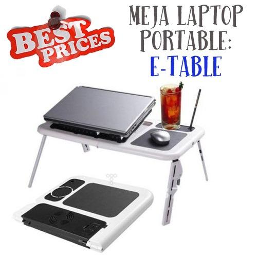 Meja Laptop Portable E-Table - Putih