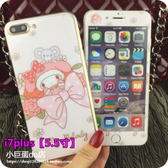 Gambar Melody iphone6 7plus gemerlapnya baja sebelum dan sesudah kaca pelindung layar pelindung layar pelindung layar