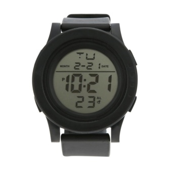 Gambar Men Sports Watch Large Digital LED Casual Electronics Outdoor Wristwatch(Black)   intl