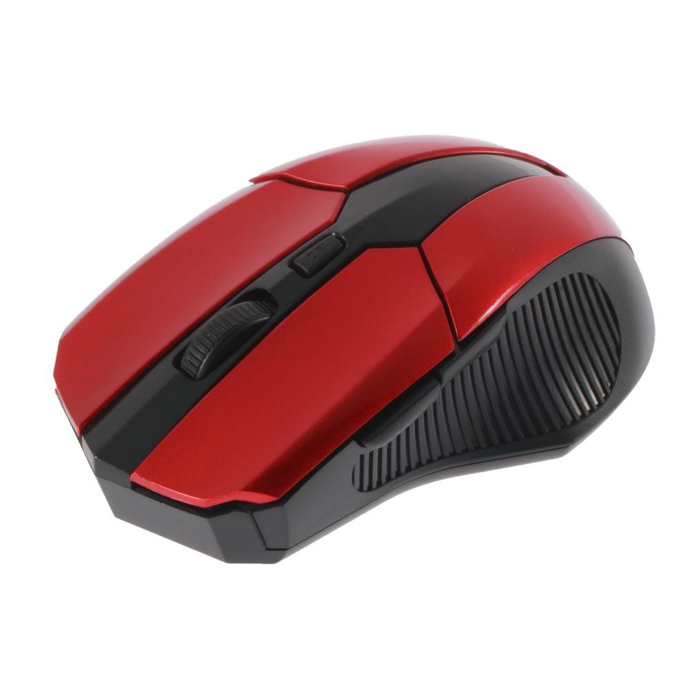 ... Merah 6 kunci USB optik nirkabel 2,4 gHz Mouse tanpa kabel Mouse untuk Laptop ...