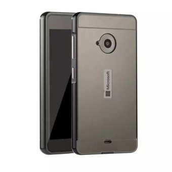 Gambar Metal Aluminum Frame + Pc Mirror Back Case for Microsoft Lumia 535 (Black)   intl