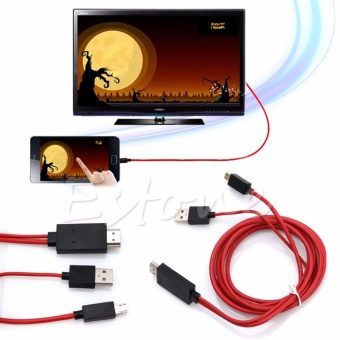 Gambar MHL Micro USB to HDMI 1080P HD TV Cable Adapter for Samsung GalaxyS4 S5 Note 2   intl