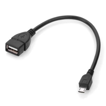Gambar Micro USB Male to USB Female OTG Adapting Cable   Black (13cm)