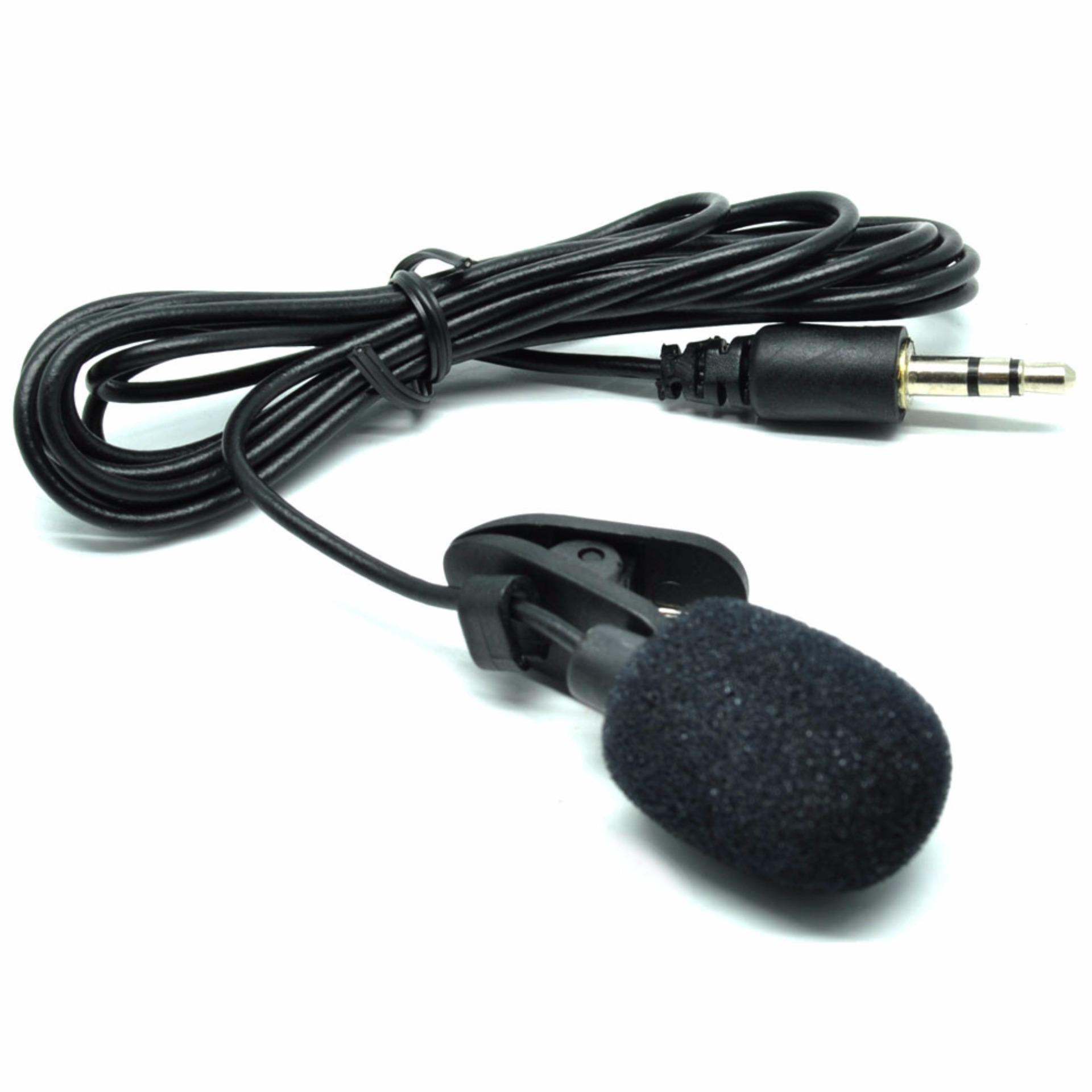 Microphone with Clip for Smartphone / Laptop / Tablet PC - Black