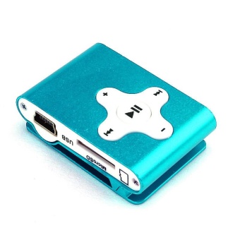Gambar Mini Clip Metal USB MP3 Player Support Micro SD TF Card Music Media BU   intl