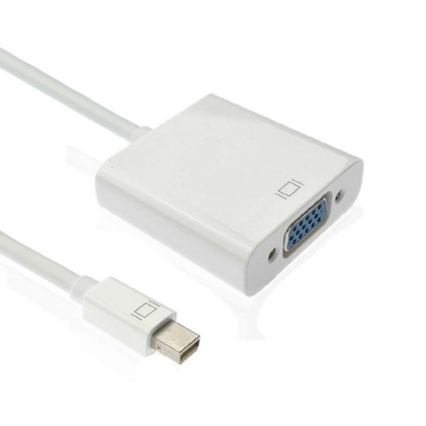 Mini DisplayPort Port Display DP Ke VGA Adaptor Kabel ForAppleMacBook Air Pro IMac Mac Mini Kabel Adaptor (Putih) -Intl
