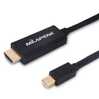 Gambar Mini DP to HDMI CABLE(6 ft), Mini DisplayPort (Thunderbolt PortCompatible) to HDMI Male to Male , Black   intl