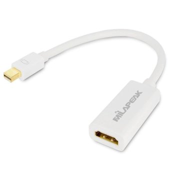 Gambar Mini DP to HDMI , Mini DisplayPort (Thunderbolt Port Compatible) toHDMI Male to Female Cable in White   intl