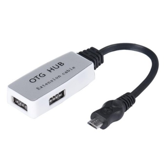 Gambar Mini OTG 2 In 1 USB 2.0 3 Port Power LED Hub for PC Laptop NotebookWH   intl