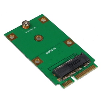 Gambar Mini PCI E 2 Lane M.2 NGFF 30mm 42mm SSD To 52pin mSATA AdapterCard   intl