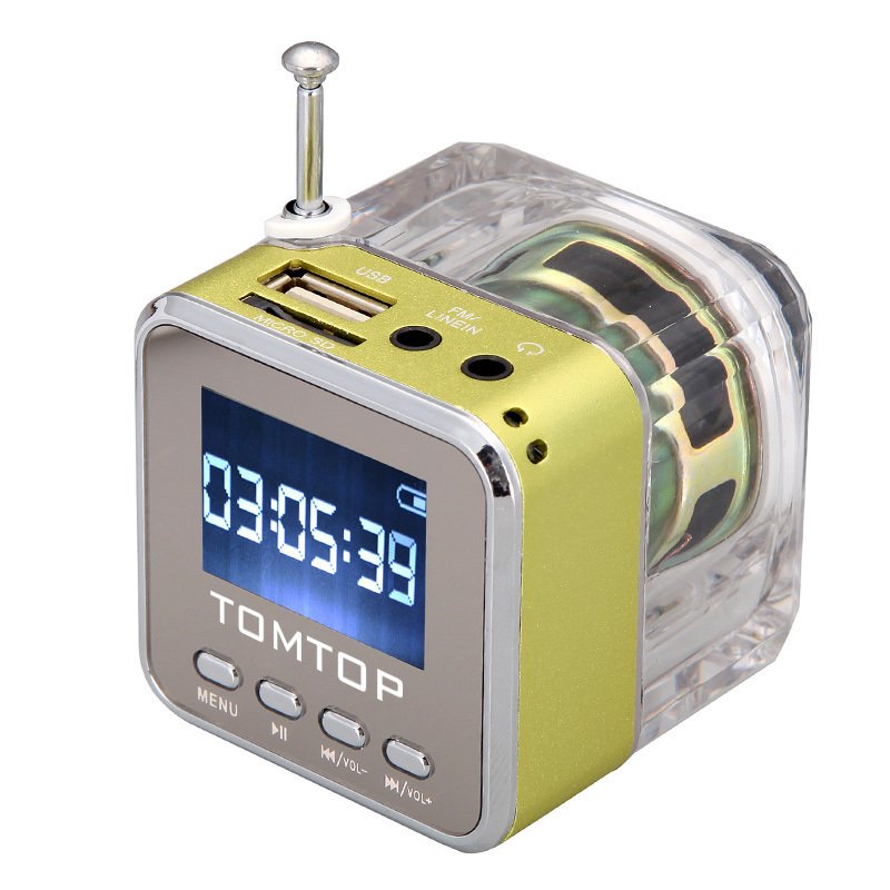 ... Mini Portabel Digital Musik MP3/4 Player Micro SD/TF USB Disk Pembicara Radio ...