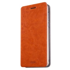 MOFI Xiaomi Redmi 3X Crazy Horse Tekstur Case Kulit Horisontal Flip dengan Pemegang (Brown)-Intl