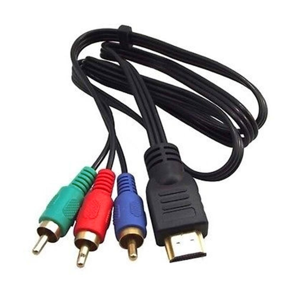Moonar 1 M HDMI Ke 3 RCA AV Audio Video Kabel Kabel Adaptor Mengkonversi Kabel For TV HDTV DVD 1080 P