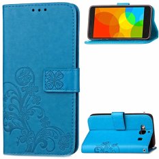 Moonmini Case untuk Xiaomi Hongmi Redmi 2 2A Case Dompet Stand Leather Case Flip Cover-Biru-Intl